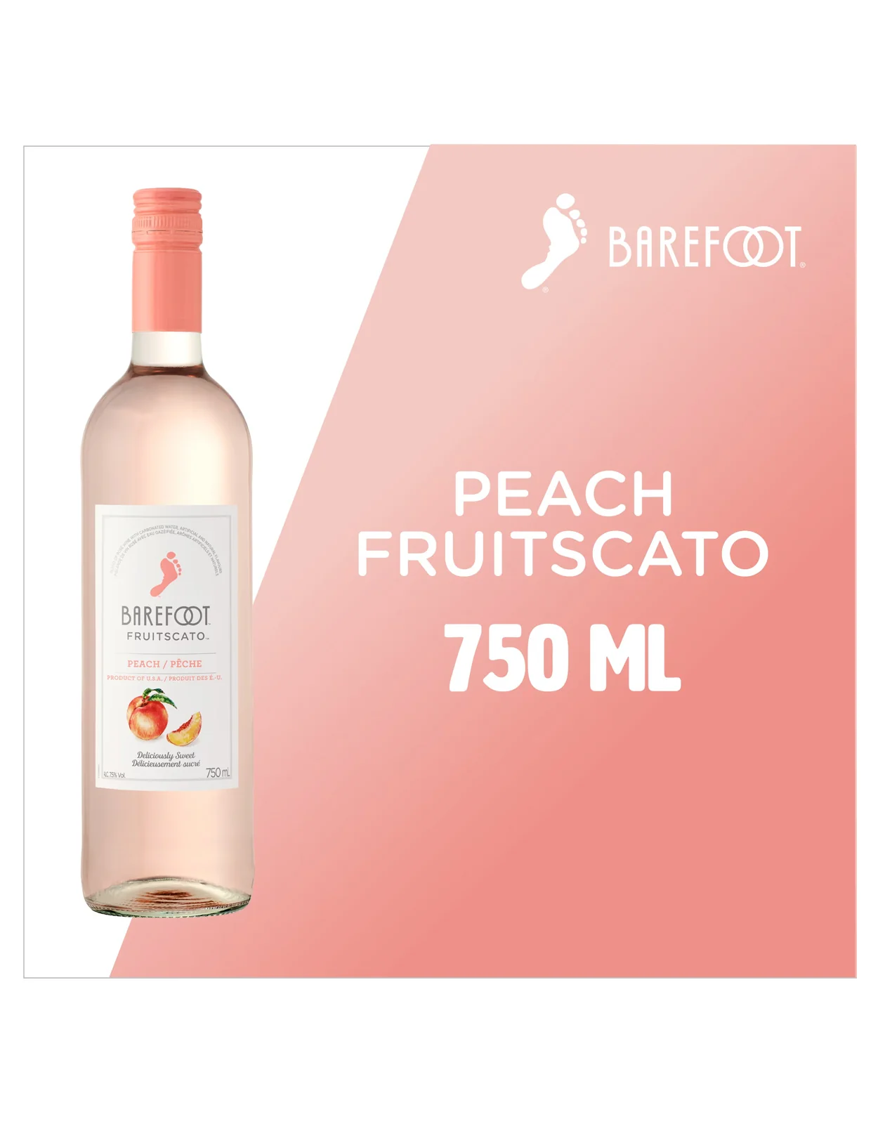 Barefoot Fruitscato Peach - 12 Bottles