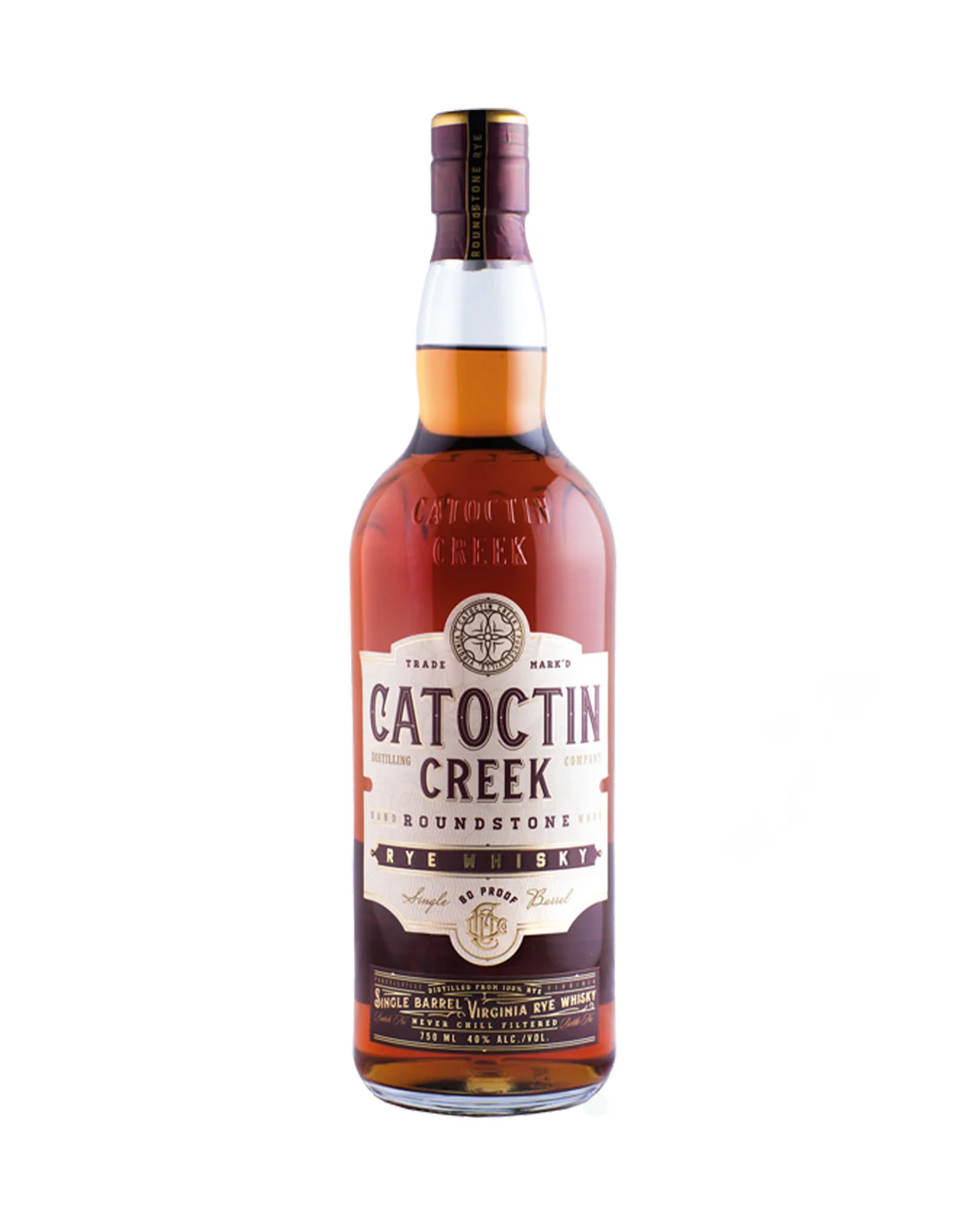 Catoctin Creek Roundstone Rye 80 Proof Single Barrel