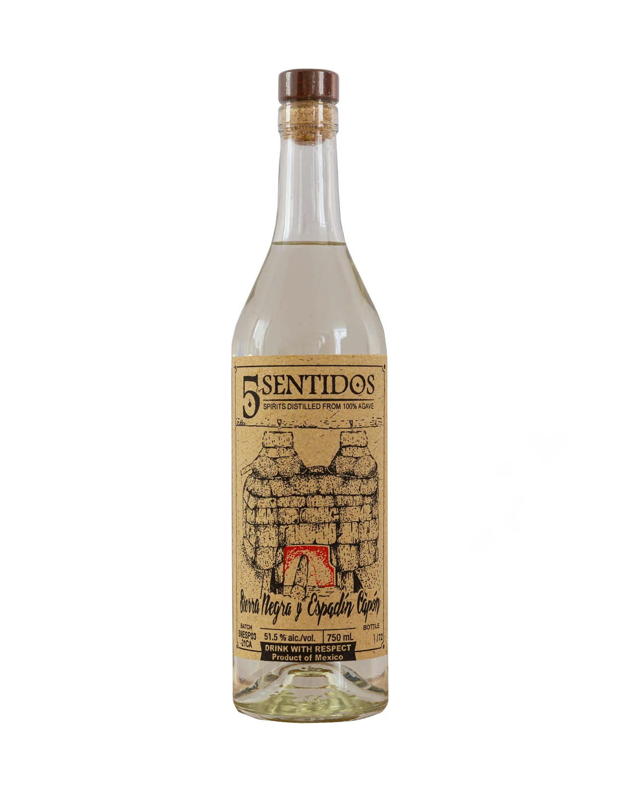 Cinco Sentidos Sierra Negra Espadin Capon Mezcal