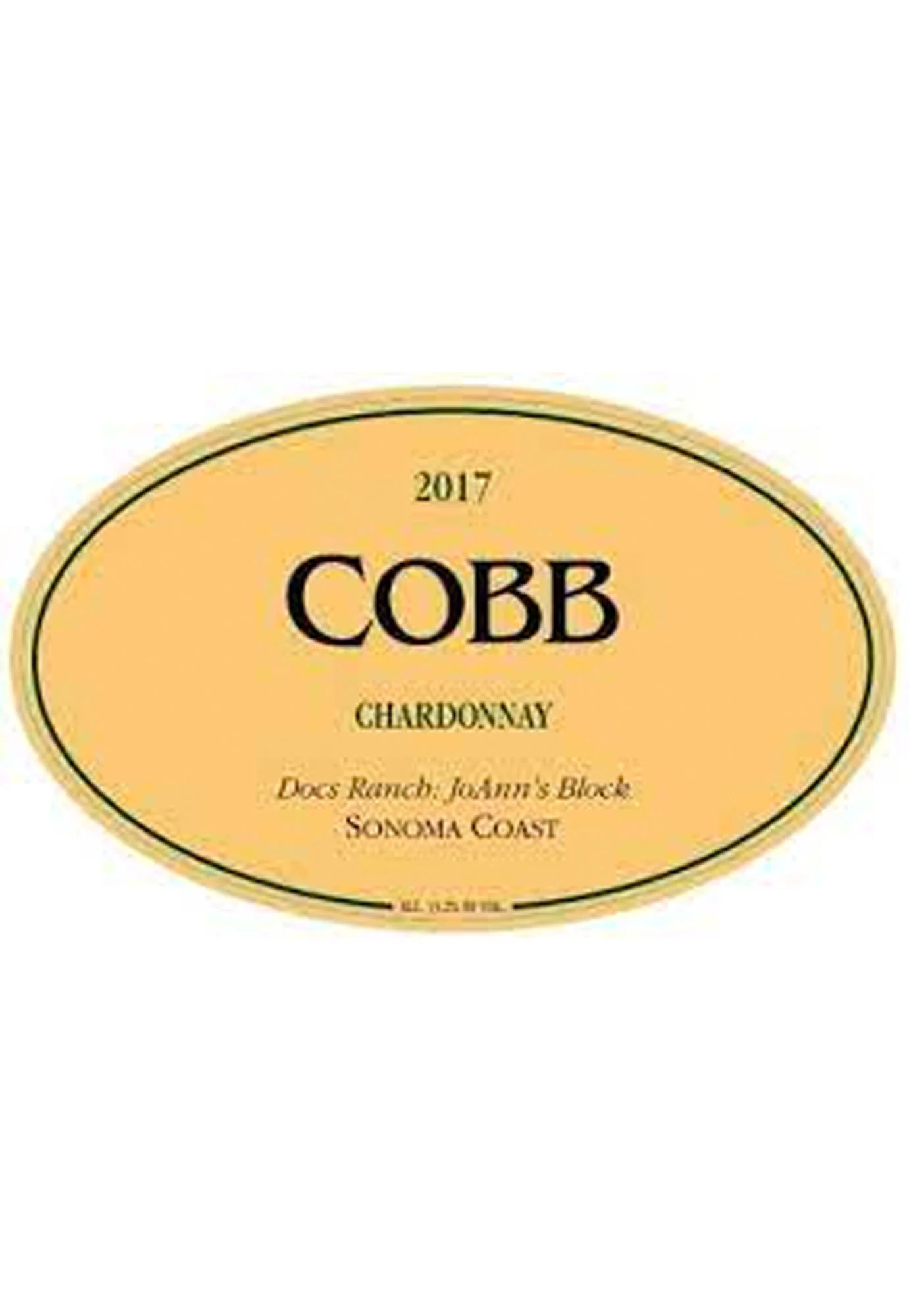 Cobb Chardonnay JoAnn's Block 2017