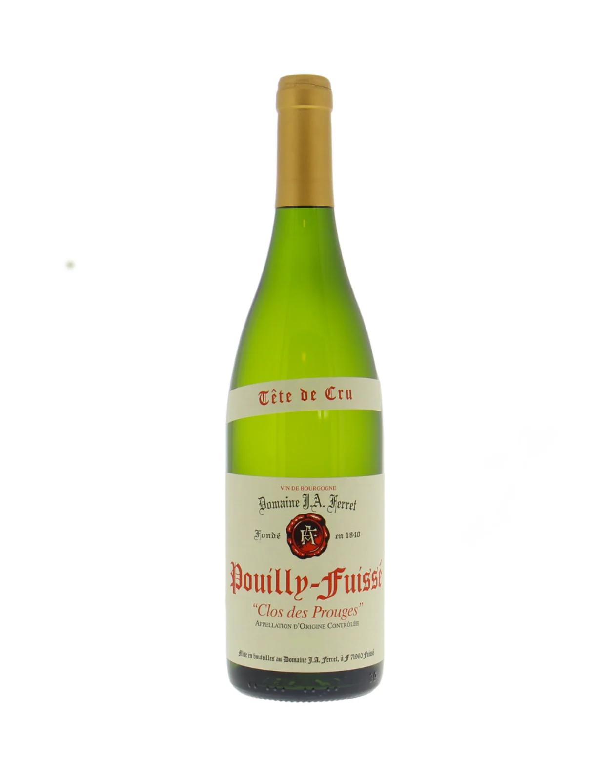 Domaine J.A. Ferret Pouilly Fuisse Tete de Cru 'Clos des Prouges' 2019