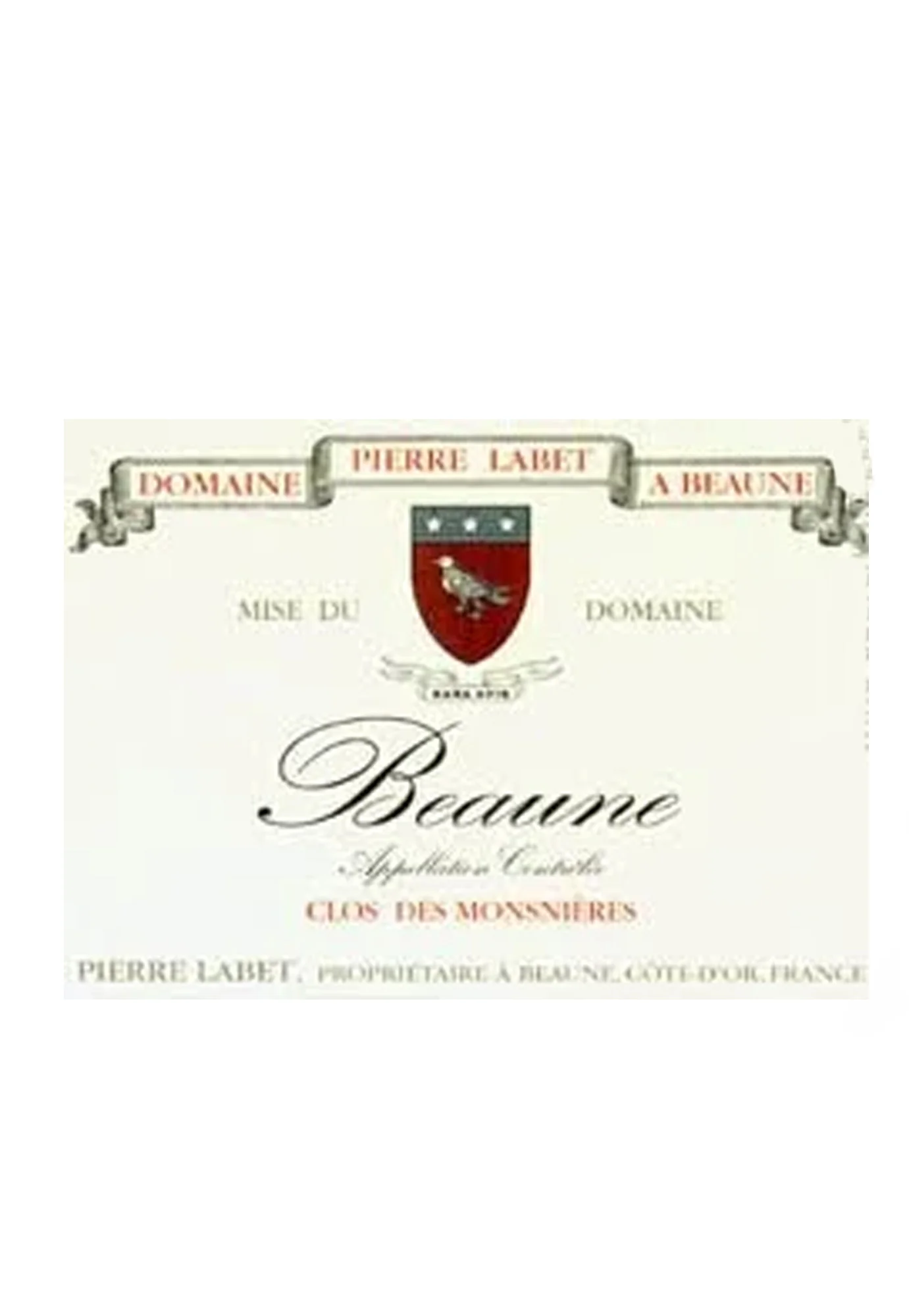 Pierre Labet Beaune Clos Des Monsnieres Rouge 2018