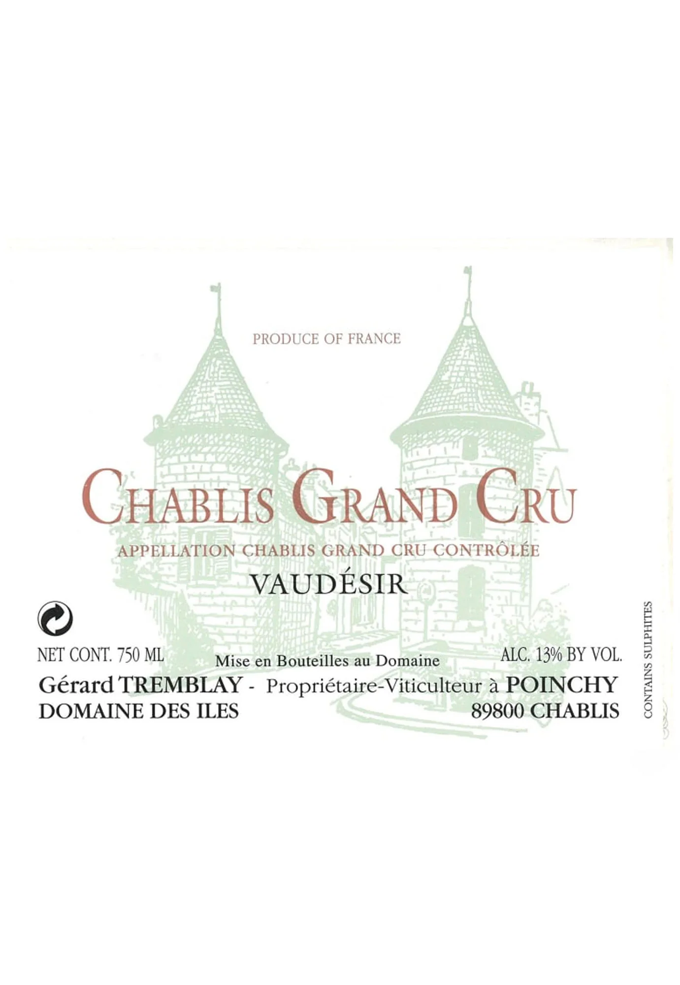 Tremblay Chablis Vaudesir Grand Cru 2023